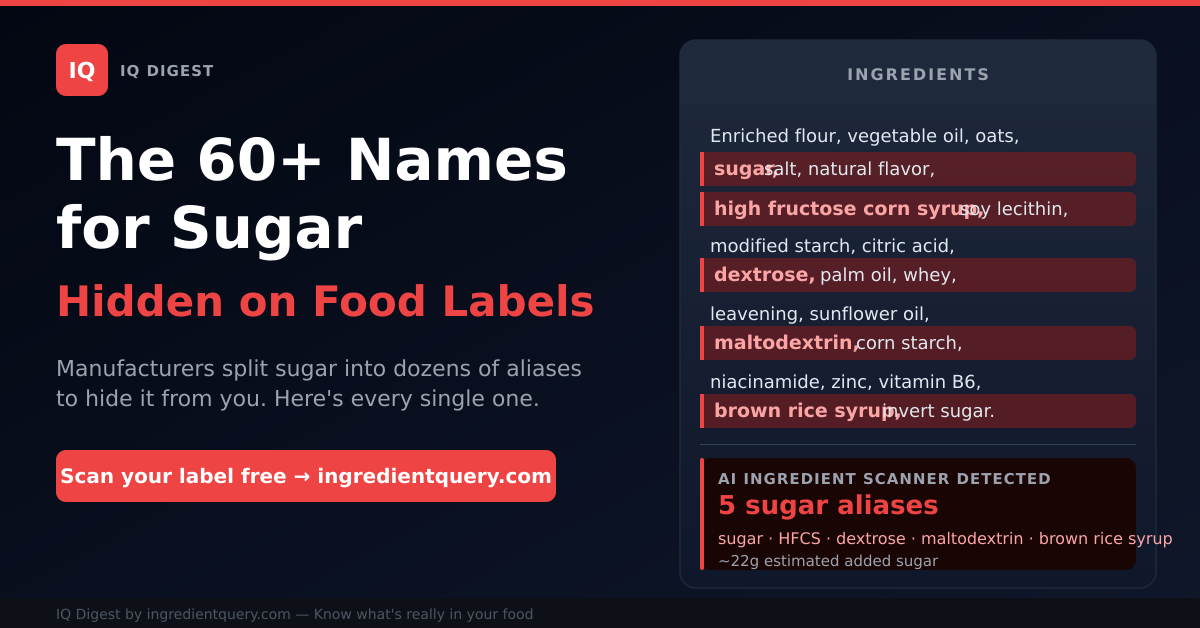 The 60+ Names for Sugar Hidden on Food Labels
